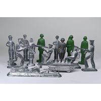 Оловяный солдатик СССР. Одним лотом 14 шт. С рубля