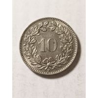 Швейцария 10 раппен 1957