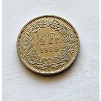 Швейцария 1/2 франка, 1989