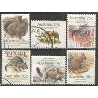 Австралия. Исчезающие животные. 1981г. Mi#754-59. Серия.