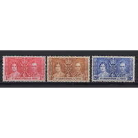 1937 Сент Кристофер и Невис** George VI  Коронация серия 3 марки
