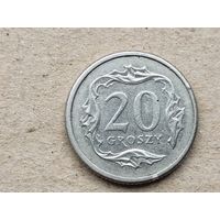 Польша 20 грошей, 2007г. (U-обм)
