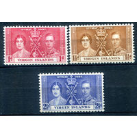 Британские Виргинские острова - 1937г. - коронация короля Георга VI и королевы Елизаветы - 3 марки - полная серия, MH [Mi 69-71]. #2-Bc-64-A-1