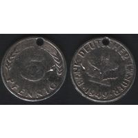 Германия km102 (ФРГ) 5 пфенниг 1949 год фальш (nf01 ТОРГ