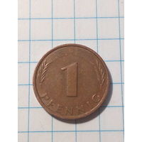 1 пфенниг ФРГ 1989 D год