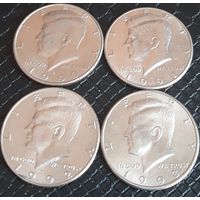 50 центов (халф) 1/2 доллара 1990.1991.1992.1993 все D США