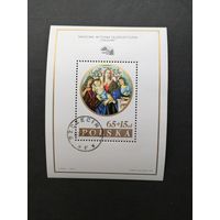 Польша 1985 Блок Mi.96 тип I с маркой "Международная филателистическая выставка "ITALIA-85"" (гашение с клеем) Mi.2997 каталог 3.00 евро