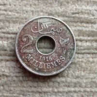 Werty71 Египет 2 миллима 1916 года
