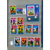 КНДР, 1978, СПОРТ, ФУТБОЛ,  серия 12м + почт блок  ПОЧТ БЛ, гашен