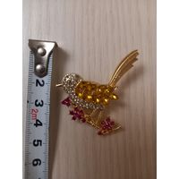 Брошь птичка