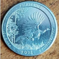 США 25 центов (квотер) 2015 г. D. Парк Кисачи, Луизиана
