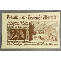 Нотгельды Австрия Абштеттен ,20 геллеров 1920 год