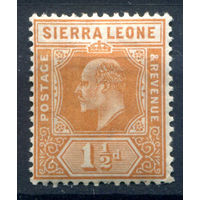 Британские колонии - Сьерра-Леоне - 1907/10г. - король Эдуард VII, 1 1/2 P - 1 марка - MH [Mi 70]. #4-B5-126-A-1