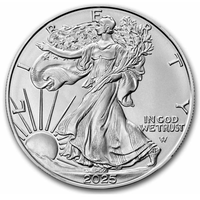 США Шагающая свобода Американский орел 2025 Серебро 999