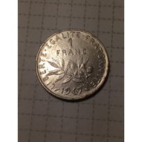 1 франк Франция 1967 год