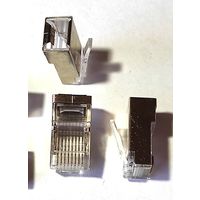 Коннектор 8Р8С с экраном, 3 штуки с 1 рубля