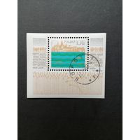 Польша 1981 Блок Mi.86 и маркой "Программа по Висле" (гашение с клеем) Mi.2781 каталог 1.70 евро