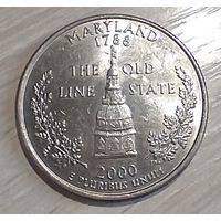 25 центов США, квотер штат Maryland