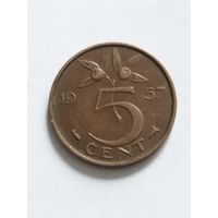 Нидерланды 5 центов 1957