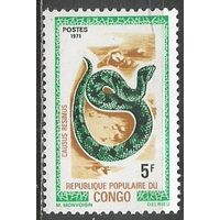 Республика Конго. Жабовая гадюка. 1971г. Mi#291.