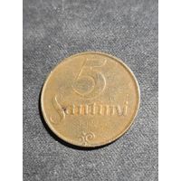 Латвия 5 сантимов 1922 #2
