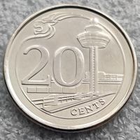 Сингапур 20 центов  2017 г.