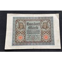 100 марок 1920 год / Германская Веймарская Республика, банкнота номер восемь знаков (2)
