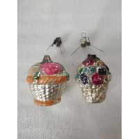 Ёлочные игрушки корзинки, распродажа коллекции.