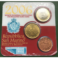 Сан-Марино 5, 50 евроцентов, 1 евро 2006