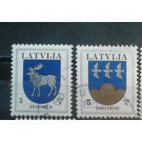 Латвия 2013 Гербы городов и областей Смилтене Земгале Геральдика Стандарт 2м