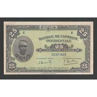 Французская западная африка 25 франков 1942 года. Тип P-30а. Состояние UNC!