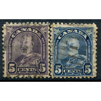 Британские колонии - Канада - 1930/31г. - король Георг V, 5 с - 2 марки - гашёные. #3-WB-96-A-2