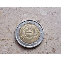 2 евро 2012 Италия 10 лет наличному обращению евро