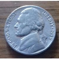 5 центов, США 1959 D