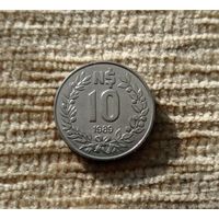 Werty71 Уругвай 10 песо 1989