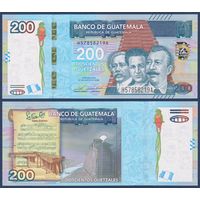 Гватемала, 200 кетсалей 2020 г., P-W127 (композиторы Херман Алькантара, Мариано Вальверде, Себастиан Уртадо), UNC