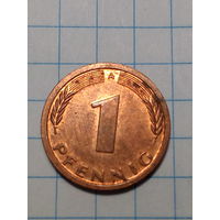 1 пфенниг ФРГ 1991 A год