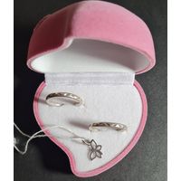 Серьги кольца Конго с бабочкой серебро 925 лот #23, С РУБЛЯ! МНОГО ЛОТОВ С РУБЛЯ БЕЗ МЦ!