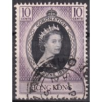 70.BrKS. Великобритания. Колонии. Гонконг. Коронация Елизаветы II. 1953 г. 10c. Mi.#177.