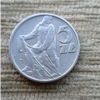 Werty71 Польша 5 злотых 1960 Рыбак