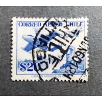 Марка Чили 1956 год Авиапочта