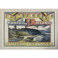 Нотгельд Нинхаген 50 пфеннигов 1922 год. Веймарская республика.
