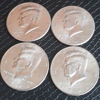 50 центов (халф) 1/2 доллара 1996P.1997P.1998D.1999P США