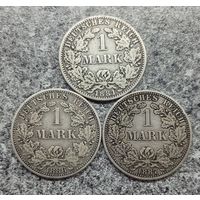 3 марки 1881,1886,1887 год