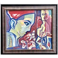Акулов В.И. "Гименей", 2019г. Картон, акрил. Размер 44,5/39 см., 38,5/33 см без рамы.