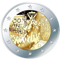 2 евро 2019 Германия F 30 лет падения Берлинской стены UNC из ролла НОВИНКА