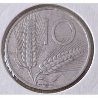 Италия. 10 лир 1968 года.