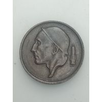 Бельгия 50 сантимов 1970 года . Надпись на Французском языке  , BELGIQUE .