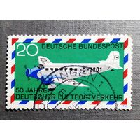 Марка Германия 1969 год 50 лет авиапочте