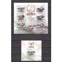 Мозамбик 2010 Фауна домашние собаки - 1 лист + 1 блок MNH**